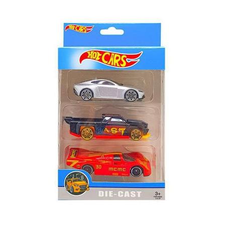 Hot Wheels Kit com 3 Mini Carros