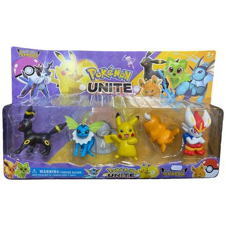 Kit cartela com 5 bonecos Pokemon Unite - Giwish Imagem de Kit cartela com 5 bonecos Pokemon Unite