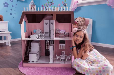 Imagem de Kit Casa Bonecas Barbie E Móveis Lian Princesa P+P - Darama