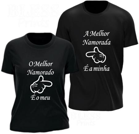 Imagem de KIT Casal Camiseta Engraçada (MELHOR NAMORADA (o) )100% algodão