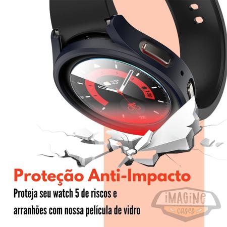 Imagem de Kit Case Acrílico + Película Vidro Galaxy Watch 5 Pro 45mm