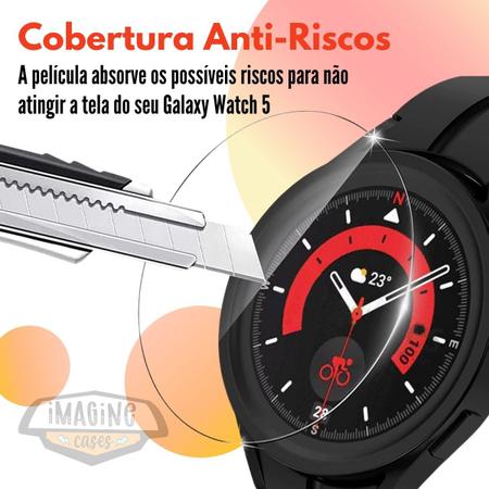 Imagem de Kit Case Acrílico + Película Vidro Galaxy Watch 5 Pro 45mm