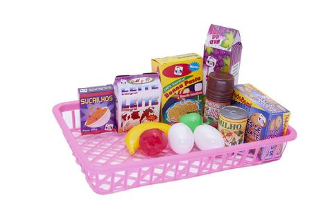 Imagem de Kit Casinha Menina Brinquedo Frutas Legumes Microondas 33pç