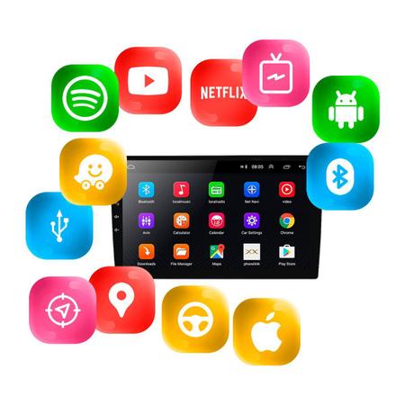 Imagem de Kit Central Multimídia Android Corolla 2018 2019 9 Polegadas Tv Online GPS Bluetooth WiFi USB Rádio
