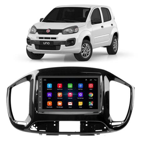 Imagem de Kit Central Multimídia Android Fiat Uno 2015 2016 2017 2018 2019 2020 2021 7" GPS integrado Wi-fi