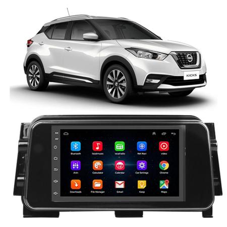 Imagem de Kit Central Multimídia Android Nissan Kicks 2016 2017 2018 2019 2020 2021 7 Pol GPS Tv Online Bt