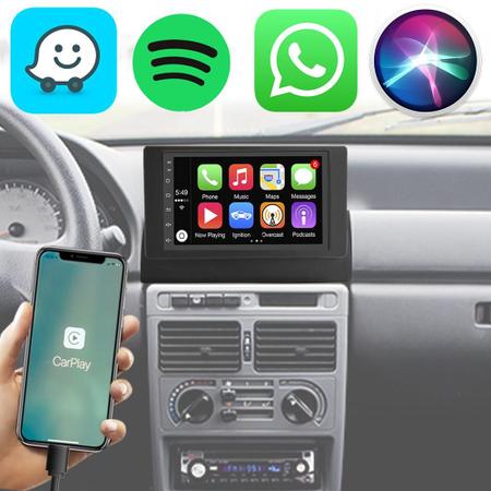 Imagem de Kit Central Multimidia Carplay Android Auto Uno Mille 1995 A 2013 7" Comando Por Voz Siri Youtube TV