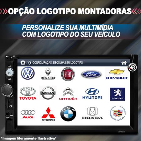 Imagem de kit central multimidia mp5 com espelhamento andoroid e ios + moldura 7 polegadas + chicote