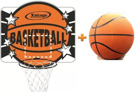 Imagem de Kit Cesta de Basquete + Bola Oficial Basketball