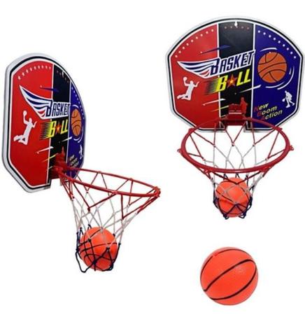 Kit Jogo De Basquete Infantil Cesta Com Bola Bomba E Suporte