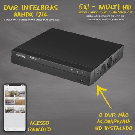 Kit Cftv 9 Câmera Segurança Full Hd 2mp Dvr Intelbras Sem HD - Intelbras/Multitoc Imagem de Kit Cftv 9 Câmera Segurança Full Hd 2mp Dvr Intelbras Sem HD