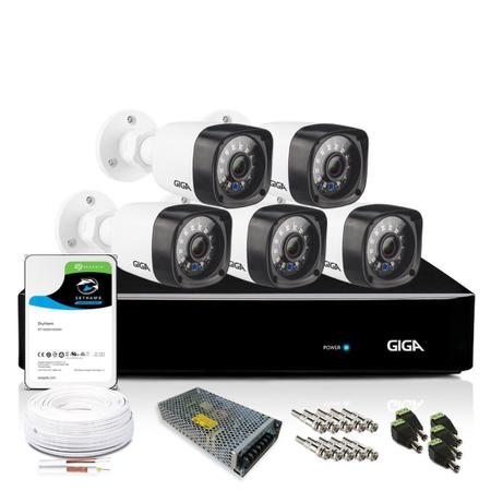 Kit Completo de Monitoramento com 2 Câmeras Open HD Giga Security