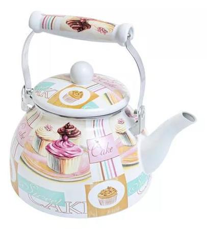 Kit Chá e Café Bule Esmaltado e Chaleira Esmaltada Fogão Gás, Eletrico e Indução Decoração Opcional A5 Importadora Imagem de Kit Chá e Café Bule Esmaltado e Chaleira Esmaltada Fogão Gás, Eletrico e Indução Decoração Opcional A5 Importadora