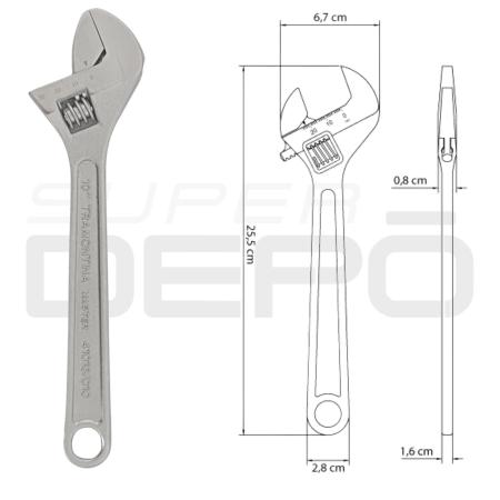 Chave ajustável mini chave inglesa móvel conjunto 8-Polegada pequena chave  aberta ferramenta 12-Polegada abertura