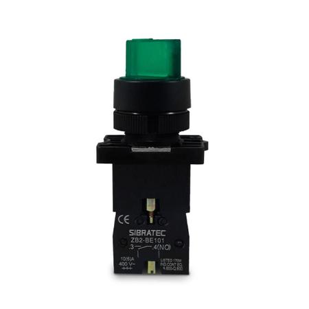 Imagem de Kit Chave Seletora Iluminada Plástica  XB2 EK2361 220Vca  1NA 2 Posições  Verde