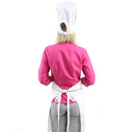 Kit Dolma Chef Manga Longa Feminina Xadrez + Chapéu Chef Cozinheiro Mestre  Branco/Xadrez - Casa dos Uniformes