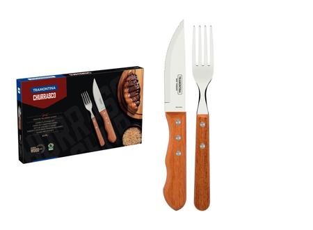 Kit Churrasco Tramontina 12 Peças Jumbo Garfo Faca 22399/063 - Shoploko -  Por você, para você