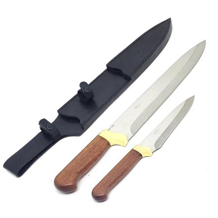 Imagem de Kit Churrasco e Cozinha Arkhip Grãnchef 12'' e 6'' Madeira Bainha