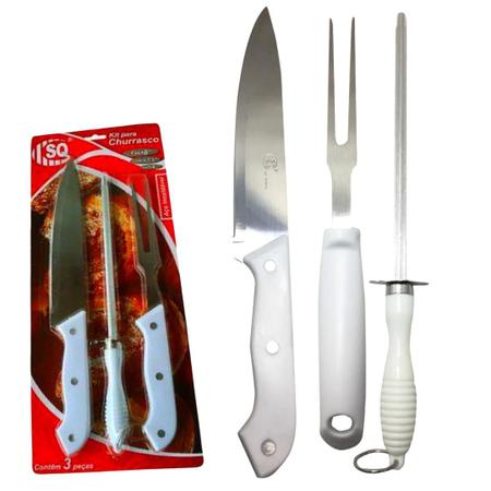 Kit Churrasco RAM - Garfo e Faca - Aço Inox Acabamento Black