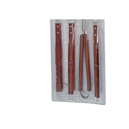 Kit Churrasco Mor-Garfo + Faca +Espatula + Pegador Imagem de Kit Churrasco Mor-Garfo + Faca +Espatula + Pegador