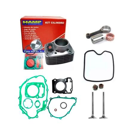 Kit Cilindro Motor Hamp Titan 150 Fan 150 Biela Válvula - HONDA Imagem de Kit Cilindro Motor Hamp Titan 150 Fan 150 Biela Válvula