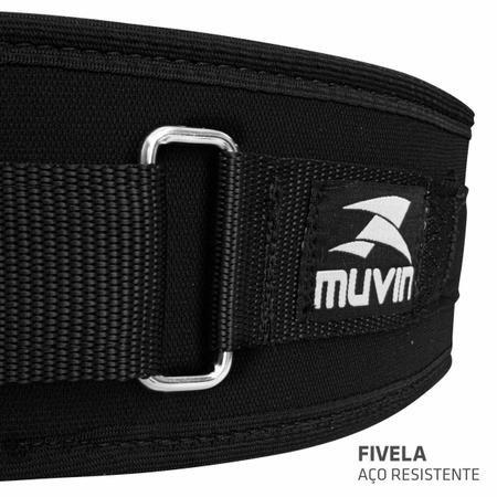 Imagem de Kit Cinturão de Musculação e Strap 8 Muvin - Luva Para Treino de Levantamento Peso e Apoio Lombar LPO