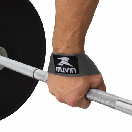 Imagem de Kit Cinturão de Musculação e Strap 8 Muvin - Luva Para Treino de Levantamento Peso e Apoio Lombar LPO