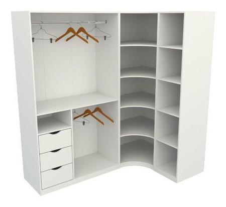 Imagem de Kit Closet Loja Armário Colmeia Cabideiro M89 100% Mdf