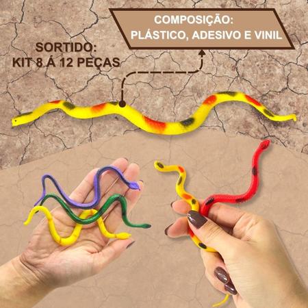 Imagem de Kit Cobras De Borracha Realista Brinquedo Pegadinhas Susto