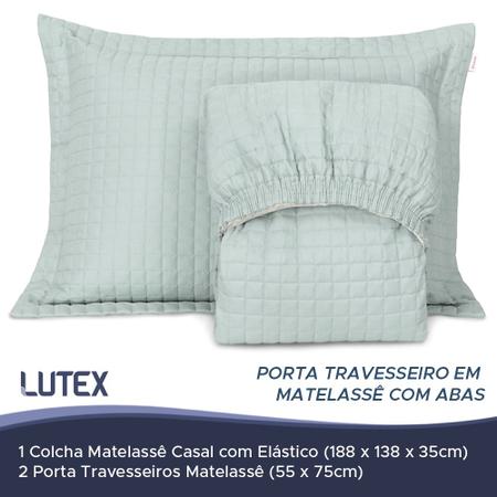Imagem de Kit Colcha Casal em Matelassê Sleep Beliche Bicama Box com Elástico 3 Peças Percal Poliéster - Lavive
