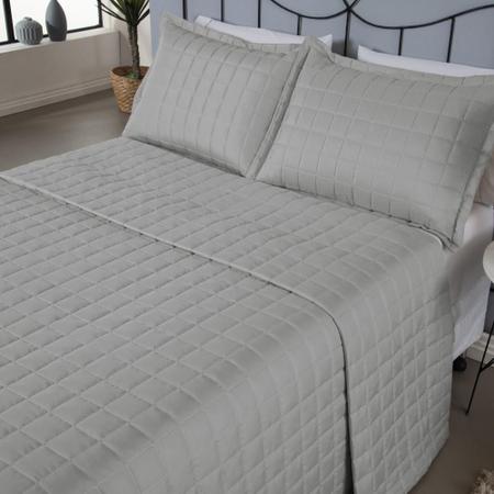 Imagem de Kit Colcha Cobre Leito Matelado Casal 3 Pçs Dupla Face Soft