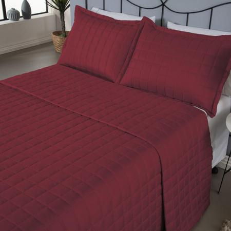 Imagem de Kit Colcha Cobre Leito Matelado Casal 3 Pçs Dupla Face Soft