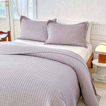 Kit Colcha King Liso Bouti Cobre Leito 3 Peças - BETT DESIGN Imagem de Kit Colcha King Liso Bouti Cobre Leito 3 Peças