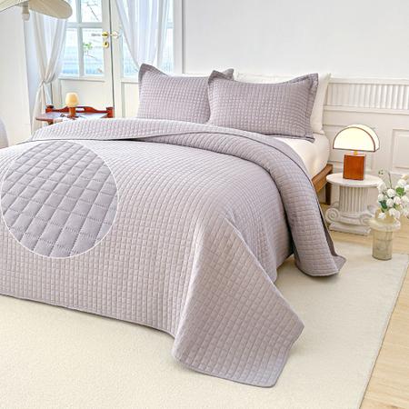 Kit Colcha King Liso Bouti Cobre Leito 3 Peças - BETT DESIGN Imagem de Kit Colcha King Liso Bouti Cobre Leito 3 Peças