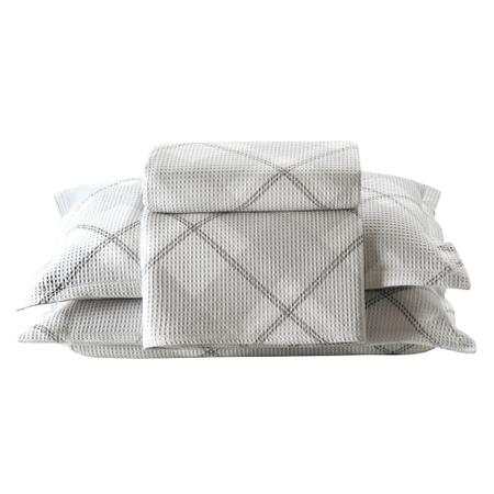 Kit Colcha Madras Dohler Solteiro Piquet Favo 100% Algodão Imagem de Kit Colcha Madras Dohler Solteiro Piquet Favo 100% Algodão