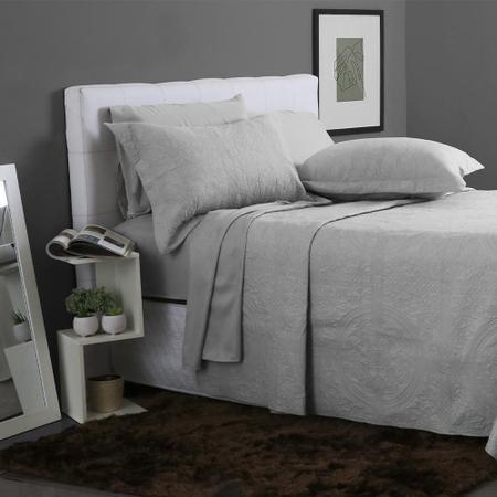 Kit Colcha New Everyday Casal 220X240Cm Boston Prata Sultan Imagem de Kit Colcha New Everyday Casal 220X240Cm Boston Prata Sultan