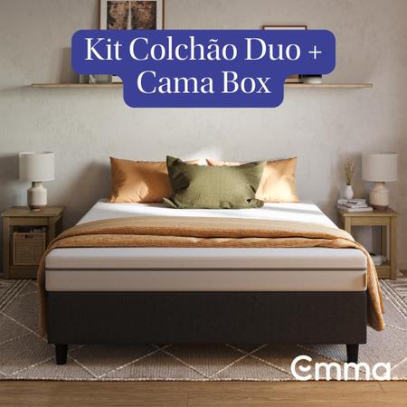 Imagem de Kit Colchão + Cama Box Emma Duo King (193x203cm)