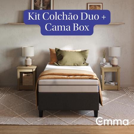 Imagem de Kit Colchão + Cama Box Emma Duo Solteiro (88x188cm)