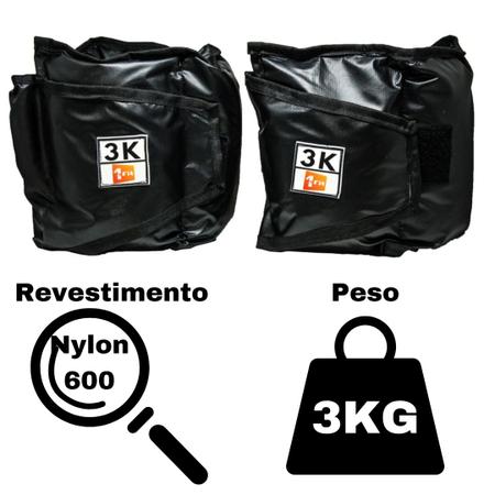 Imagem de Kit Colchonete Azul + Caneleira 3Kg + kettlebell Pintado24kg