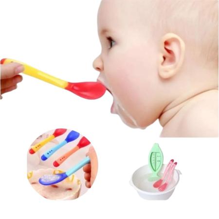 Colher de silicone macio infantil bebê kit 2 und - Mamãe Coruja Importações