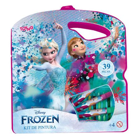 Imagem de Kit colorir Maleta Frozen Disney 39 peças Toyng