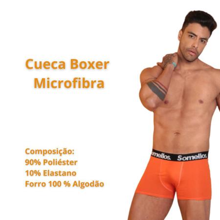 Imagem de Kit Com 02 Cuecas Box Boxer Adulto Poliester Original Com Forro 100% Algodão