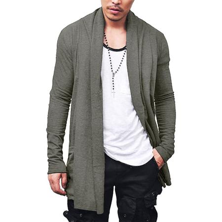 Kit com 02 Sobretudo Cardigan Casaco Masculino Blusa Frio