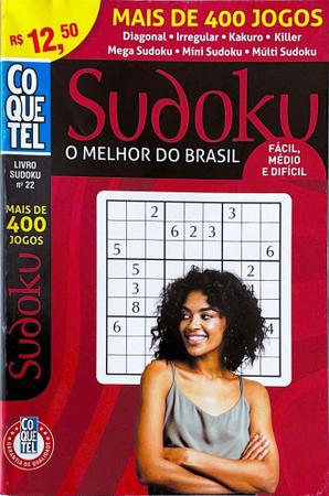 Livro Sudoku + De 400 Jogos Níveis Fácil Médio E Difícil