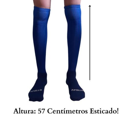 Imagem de Kit Com 03 Pares Meião Futebol Masculino Adulto PROFISSIONAL Atoalhado Em Algodão