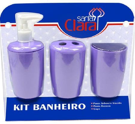 Imagem de Kit Com 03 Peças Para Banheiro Lilás- Santa Clara