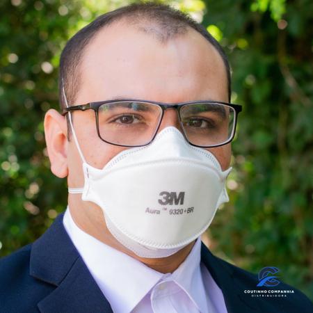 Imagem de Kit com 05 Máscaras 3M Aura 9320 PFF-2(S) para proteção respiratória - Espuma no clipe nasal