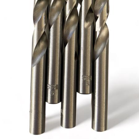 Kit Com 10 Broca De Aço Rápido Hss 9mm - DWF Imagem de Kit Com 10 Broca De Aço Rápido Hss 9mm
