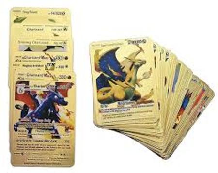 Kit com 10 Cartas Douradas Pokémon - Takara Tomy - Deck de Cartas