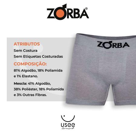 Imagem de Kit com 10 Cuecas Box Masculino Algodão Boxer Confortável Zorba 781